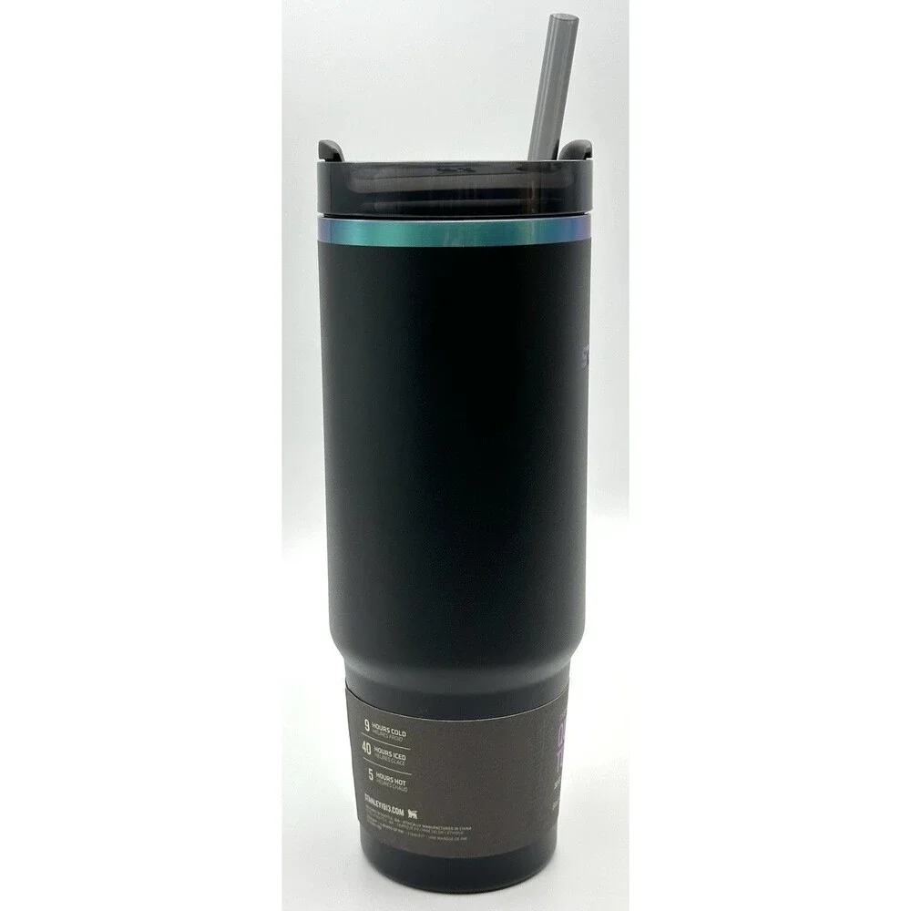 Stanley Quencher H2.0 Flow State 30oz Stainless Steel Black Chroma Tumbler - Picture 4 of 8